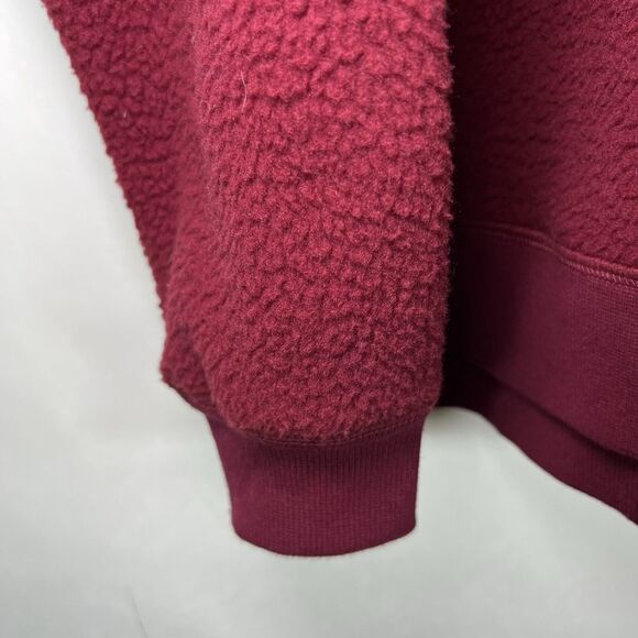 Michael Kors Fleece Sweater Womens Size XL Red Round Neck Oversized Tunic NWT - Picture 6 of 13
